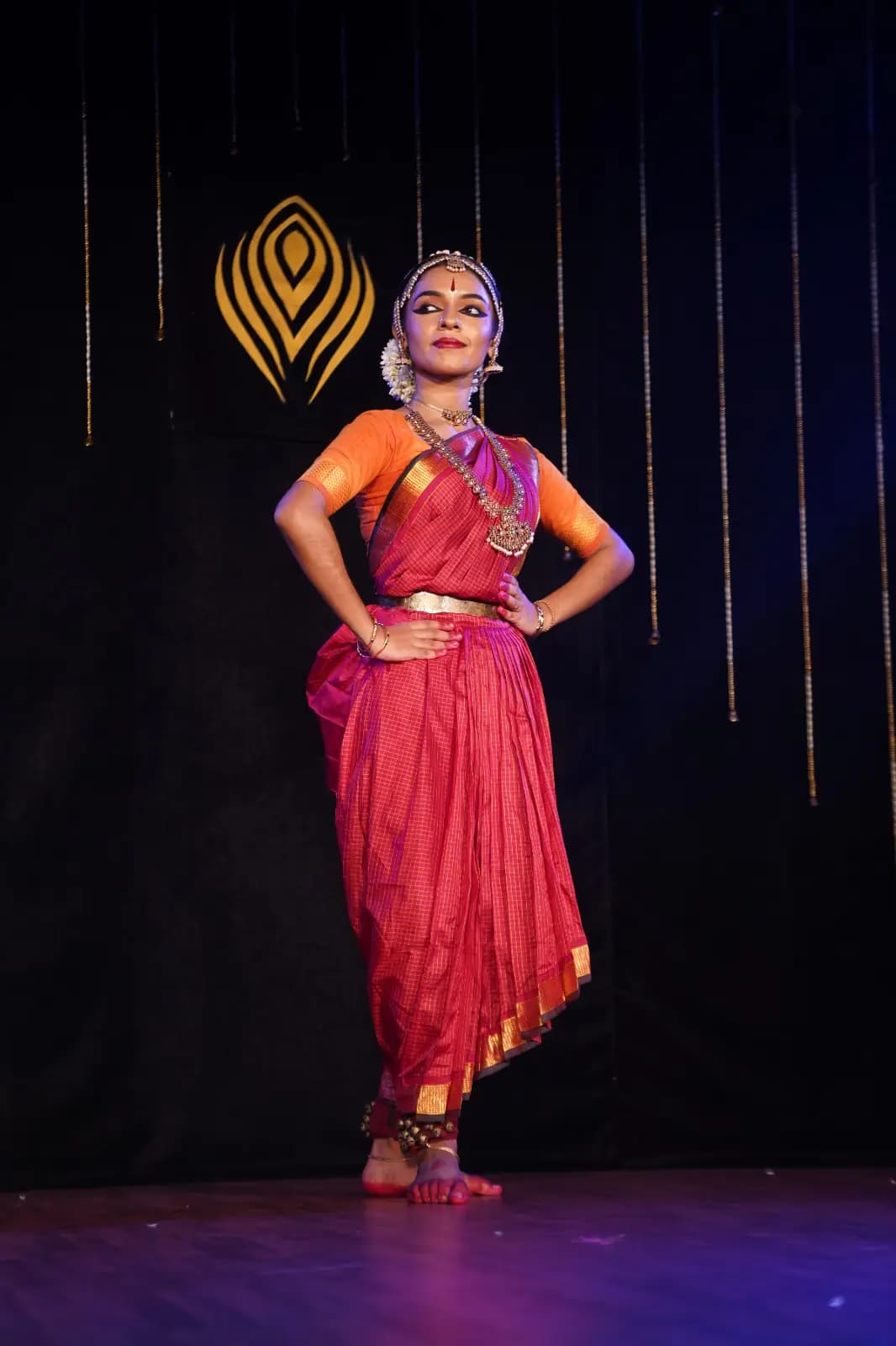Devi Nandana showing classical dance expression and abhinaya.